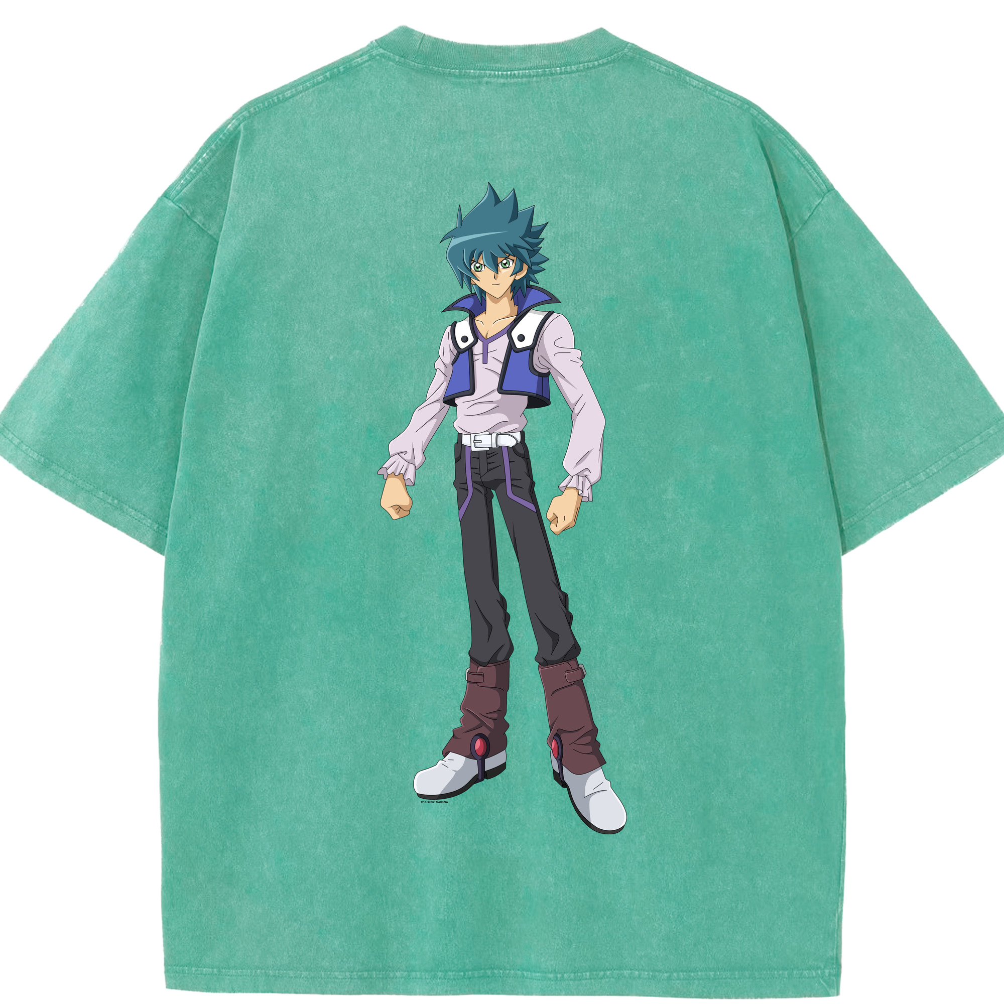 （画像用） 遊☆戯☆王 Yu-Gi-Oh! 綿100% ヴィンテージ風 半袖Tシャツ（背面プリント）